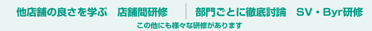 年2回／部門マネージャー研修・11月／店長研修
