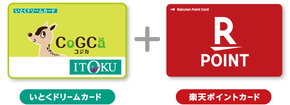 いとくドリームカード ＋ 楽天ポイントカード